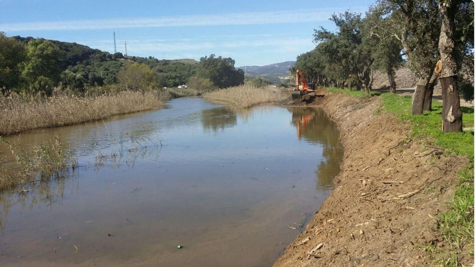 El río Guadarranque, a su paso por San Roque