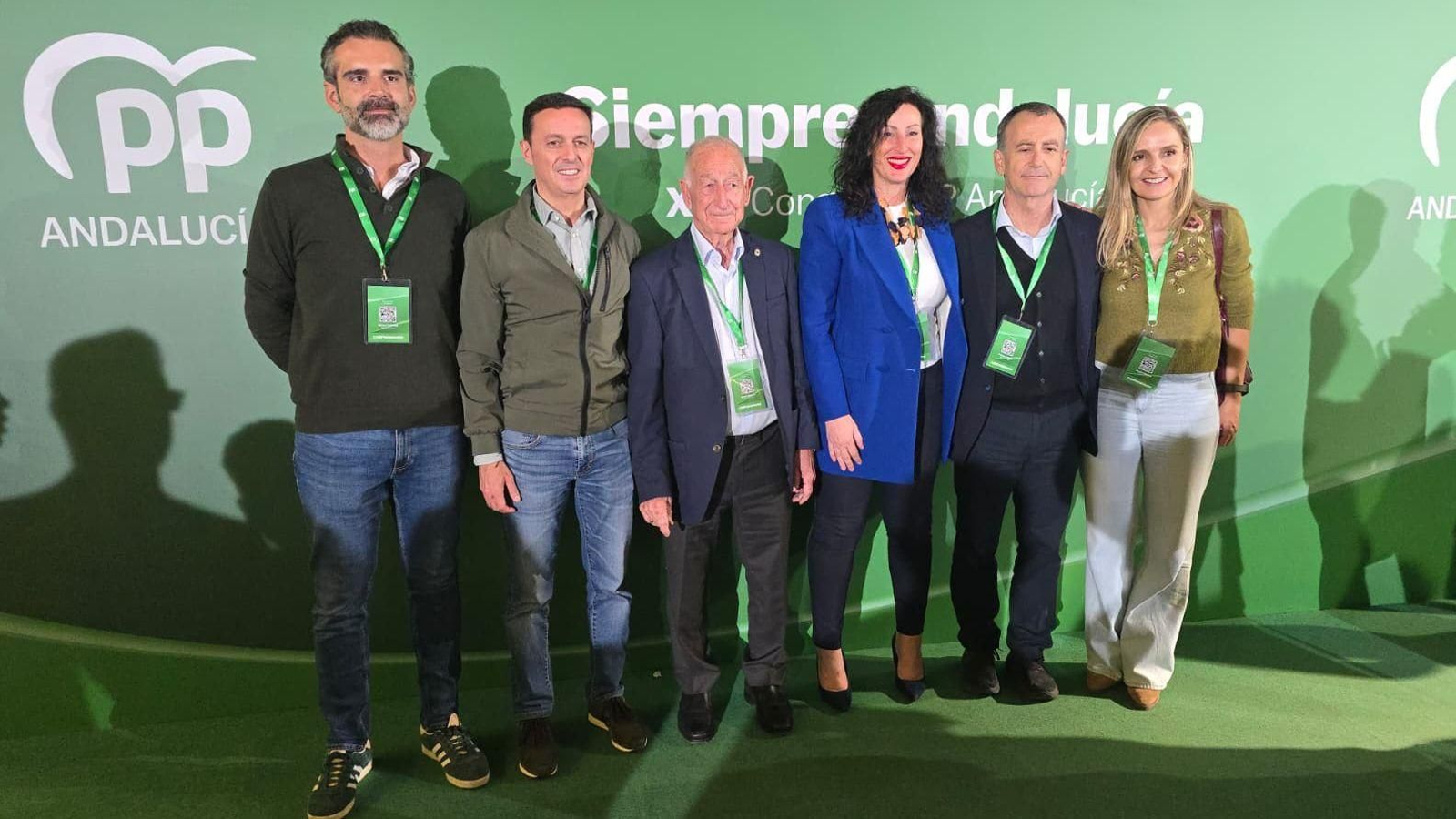 Seis de los siete representantes almerienses en la ejecutiva del PP Andaluz.