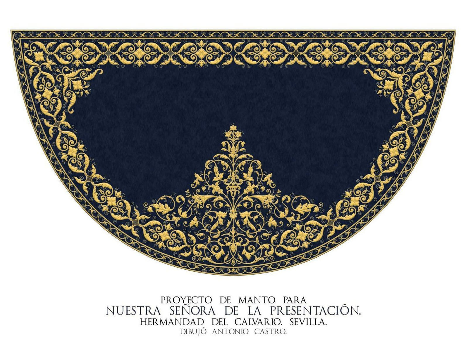 Diseño del nuevo manto realizado por Castro