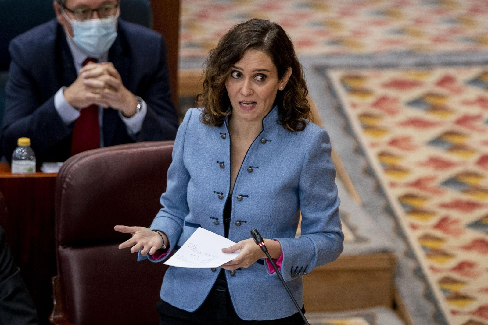 Isabel Díaz Ayuso, en un pleno en la Asamblea de Madrid.