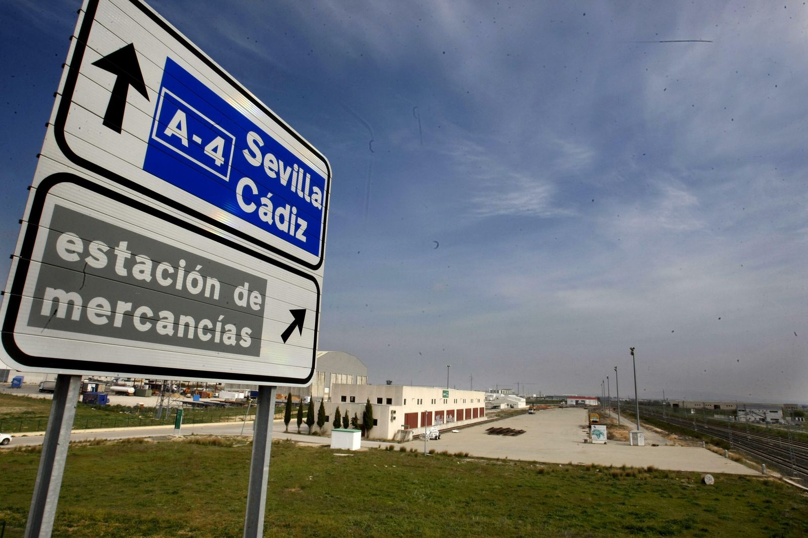 Señal indicadora de la estación de mercancías.