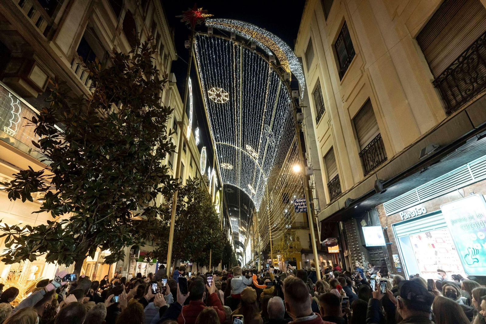 Espectáculo navideño de luz y sonido de la calle Cruz Conde.