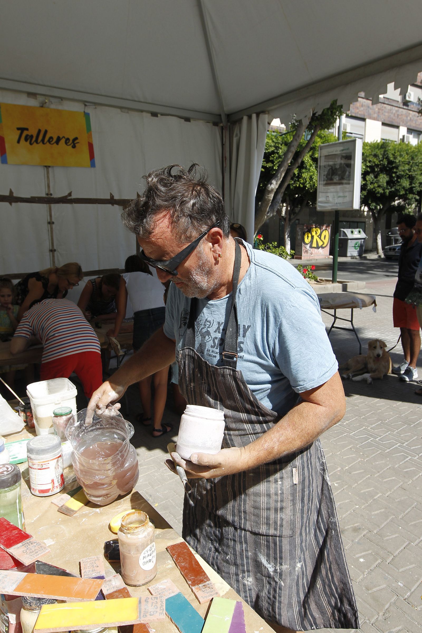 Taller cuerda-seca alfarería. Feria de Almería 2019