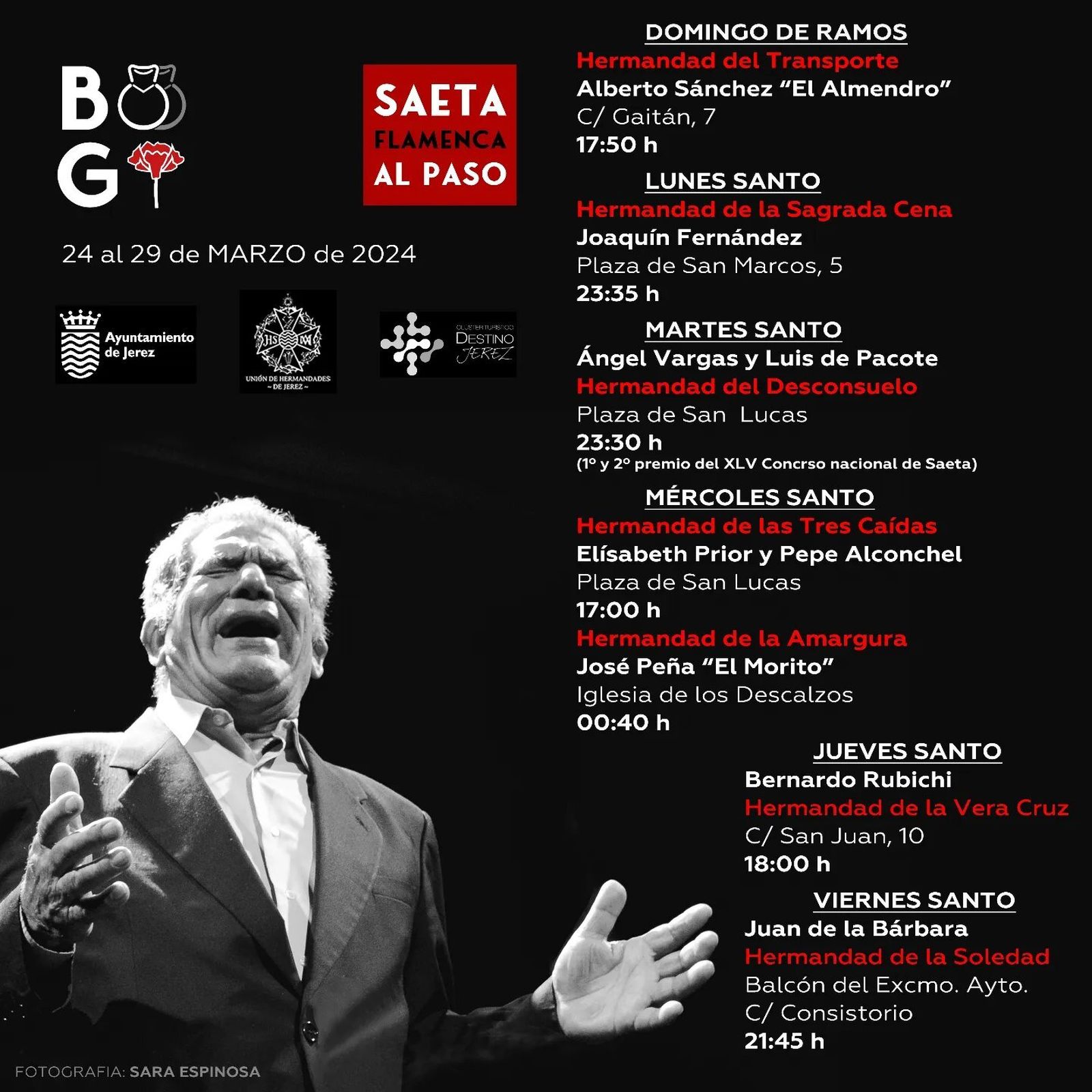 Cartel del Ciclo Saeta Flamenca al Paso.