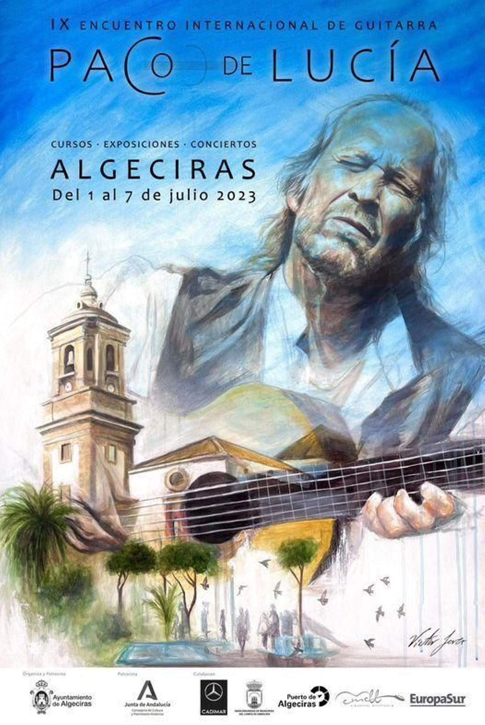 Cartel del IX Encuentro Internacional de Guitara Paco de Lucía