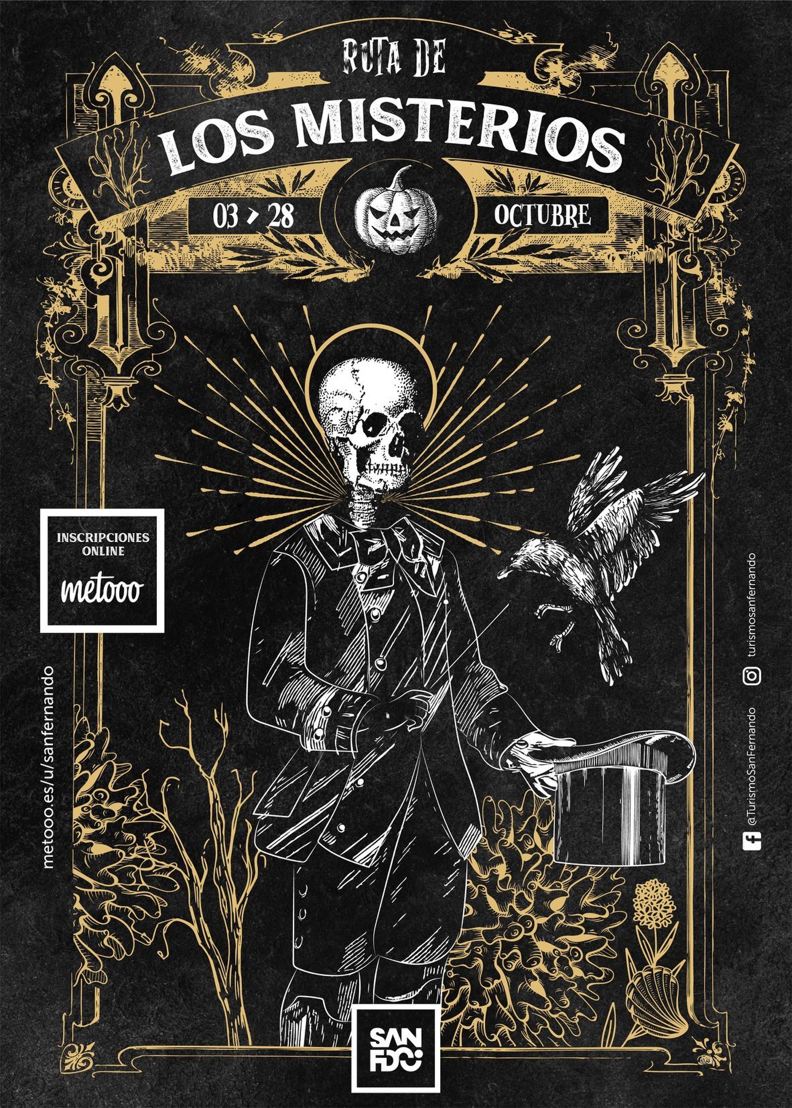 Cartel editado para anunciar la Ruta de los Misterios.