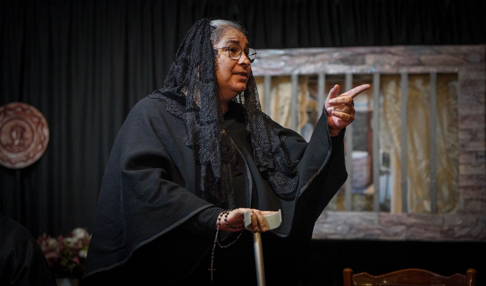 Imágenes del ensayo del grupo de teatro Yerbagüena de Santiago