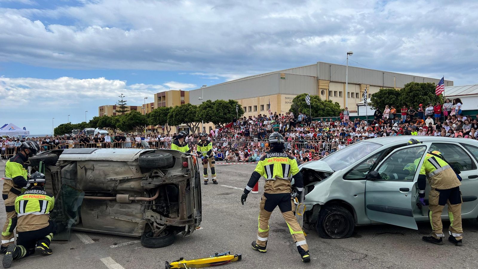 Momento del simulacro.