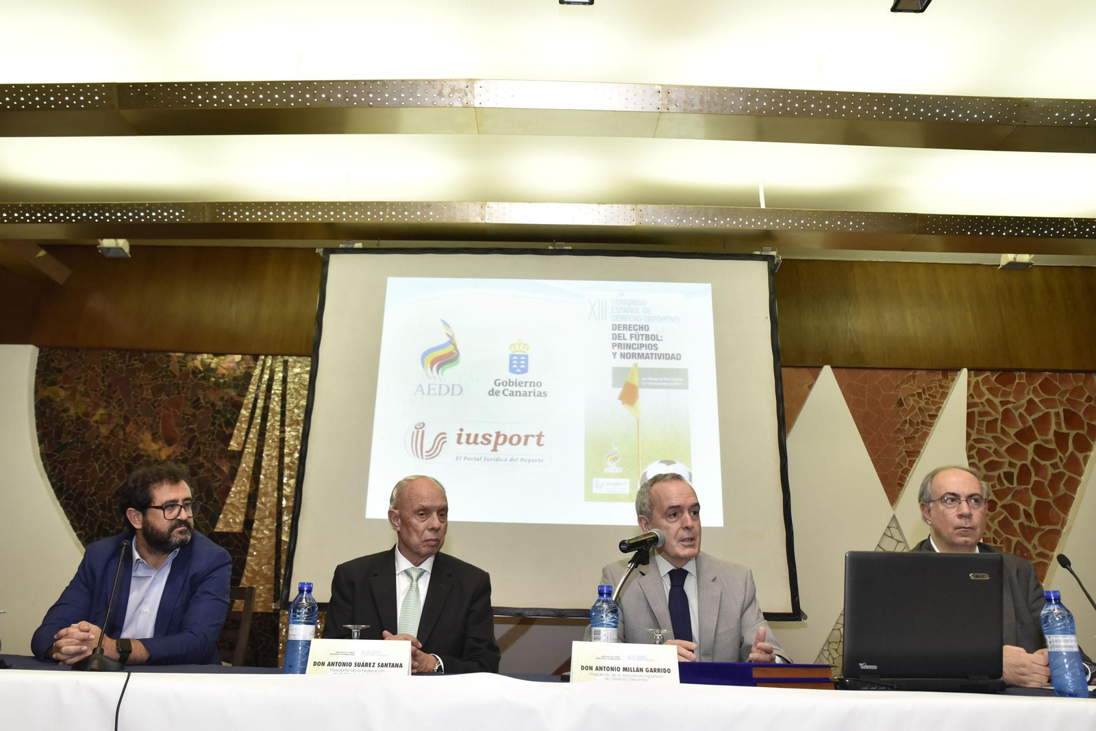 Antonio Millán, presidente de la Asociación Española de Derecho Deportivo, en Las Palmas el pasado fin de semana.