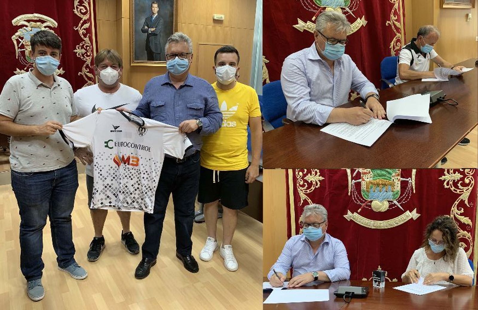 Esteban Morales firma los distintos convenios con las entidades deportivas.