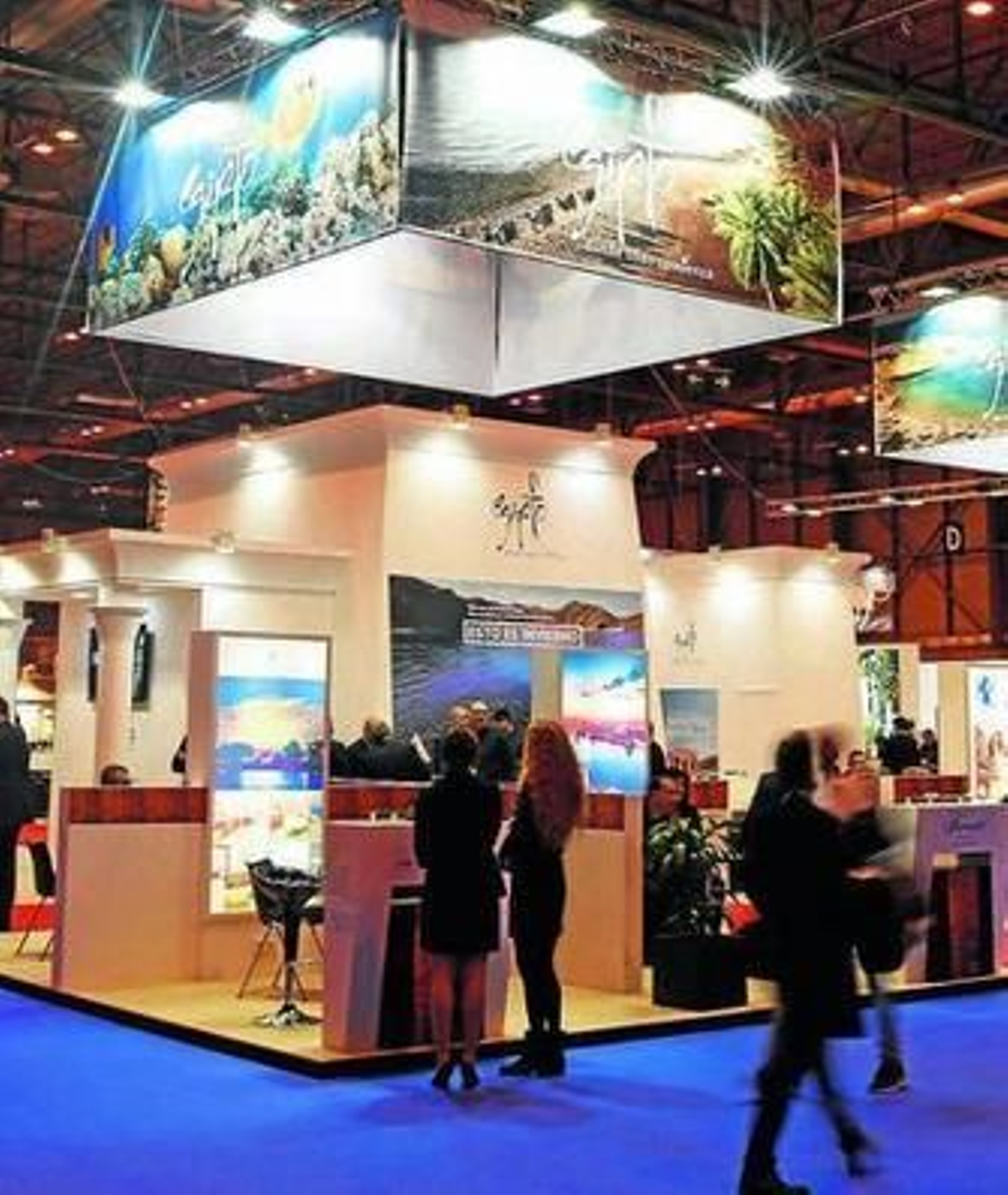 Los alcaldes de Málaga, Granada, Sevilla y Córdoba, ayer unidos en Fitur.
