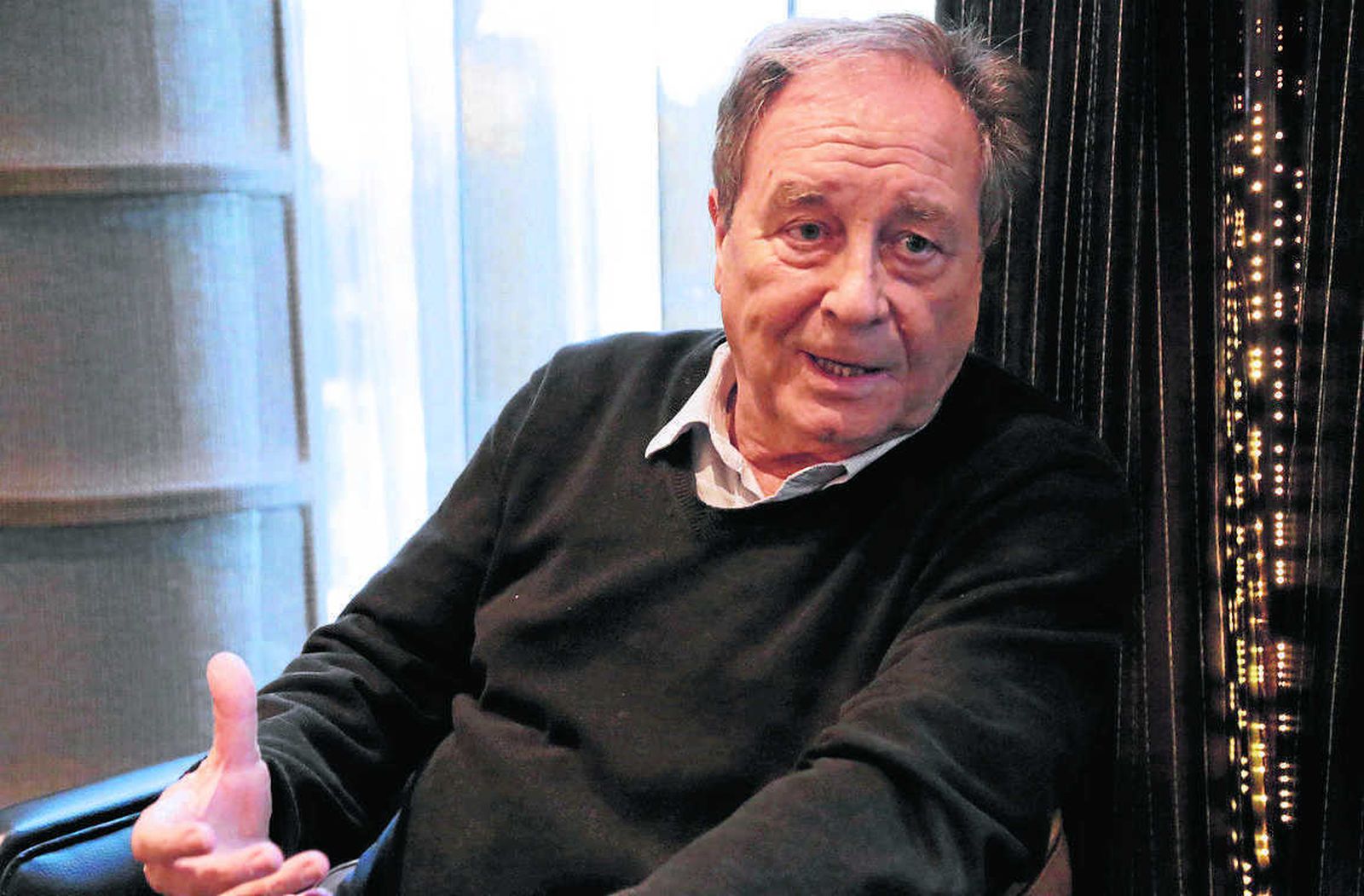 El escritor y periodista, durante una entrevista concedida al Grupo Joly en Málaga en 2014.