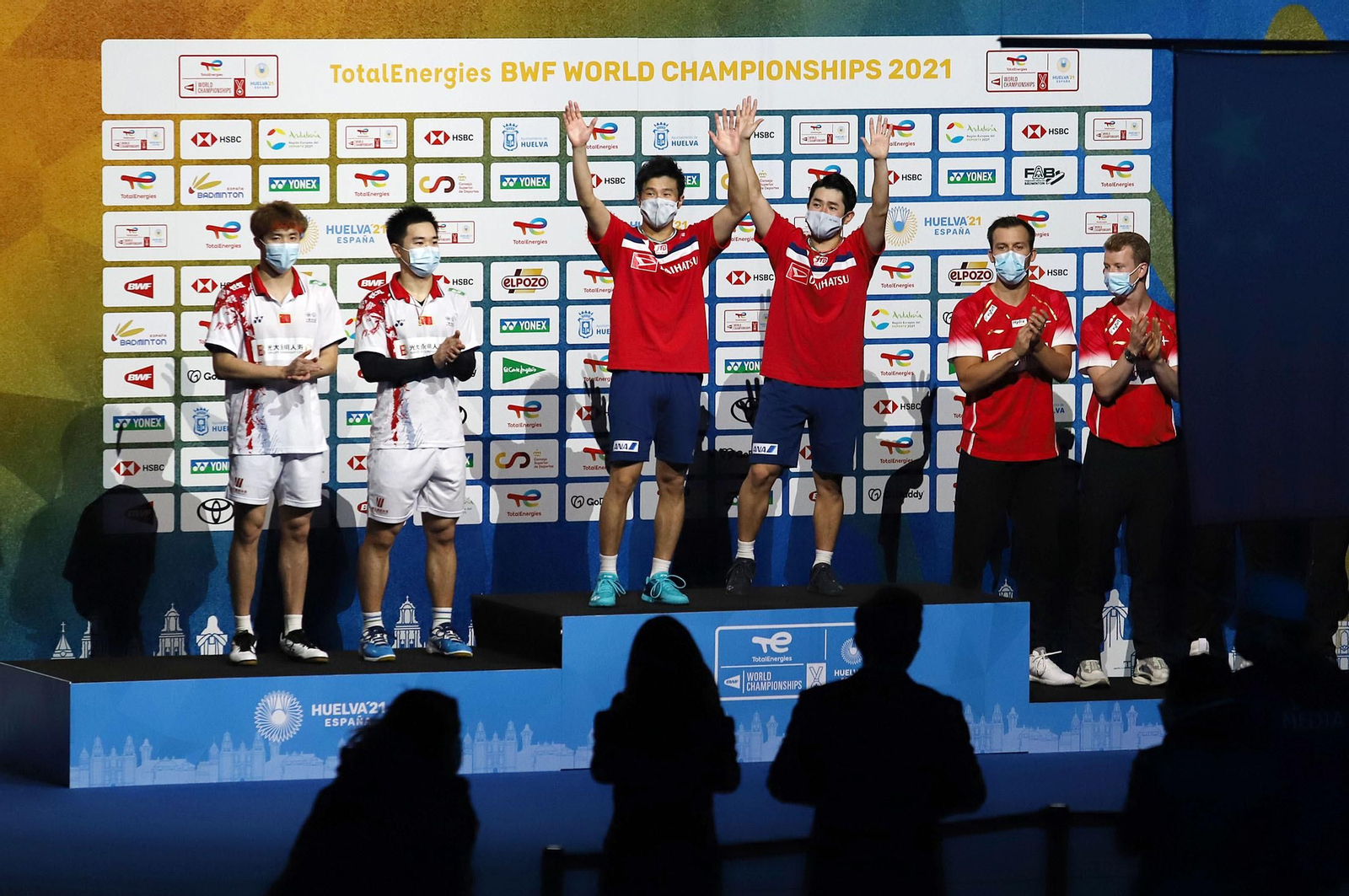 Huelva 2021: final doble masculino HOKI,KOBAYASHI-HE Ji Ting,TAN Qiang. Mundial de Bádminton Huelva´21