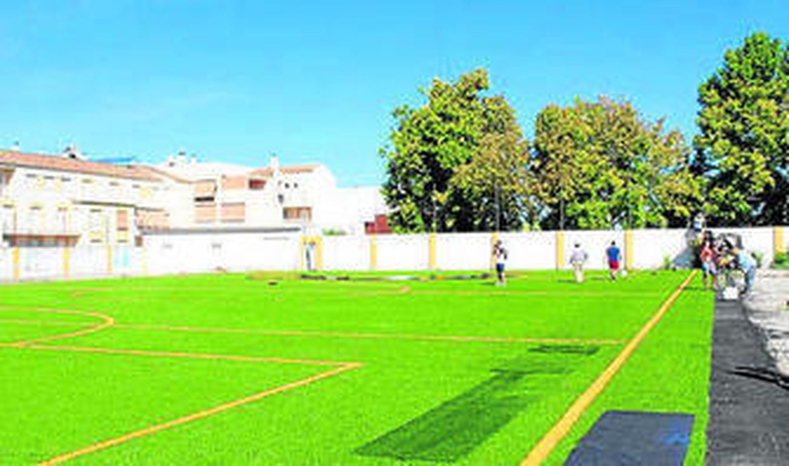 Instalaciones de la pista en el antiguo colegio Amador de los Ríos.
