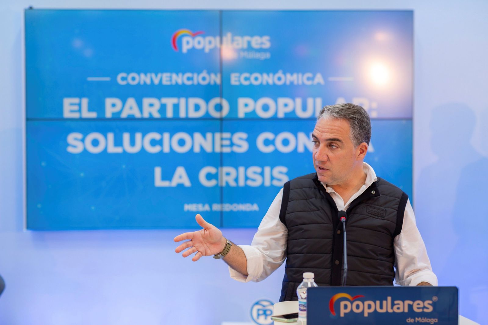 Bendodo durante su intervención en la convención económica del PP, este sábado, en Málaga.
