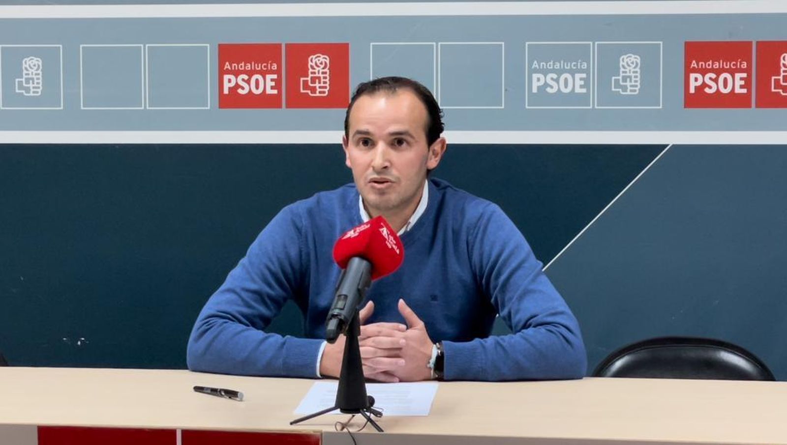 El PSOE de Alcalá del Valle, en su comparecencia.