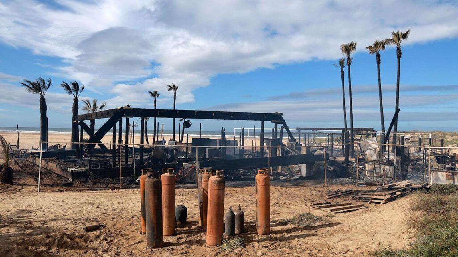 Estado de El Tabla tras el incendio.