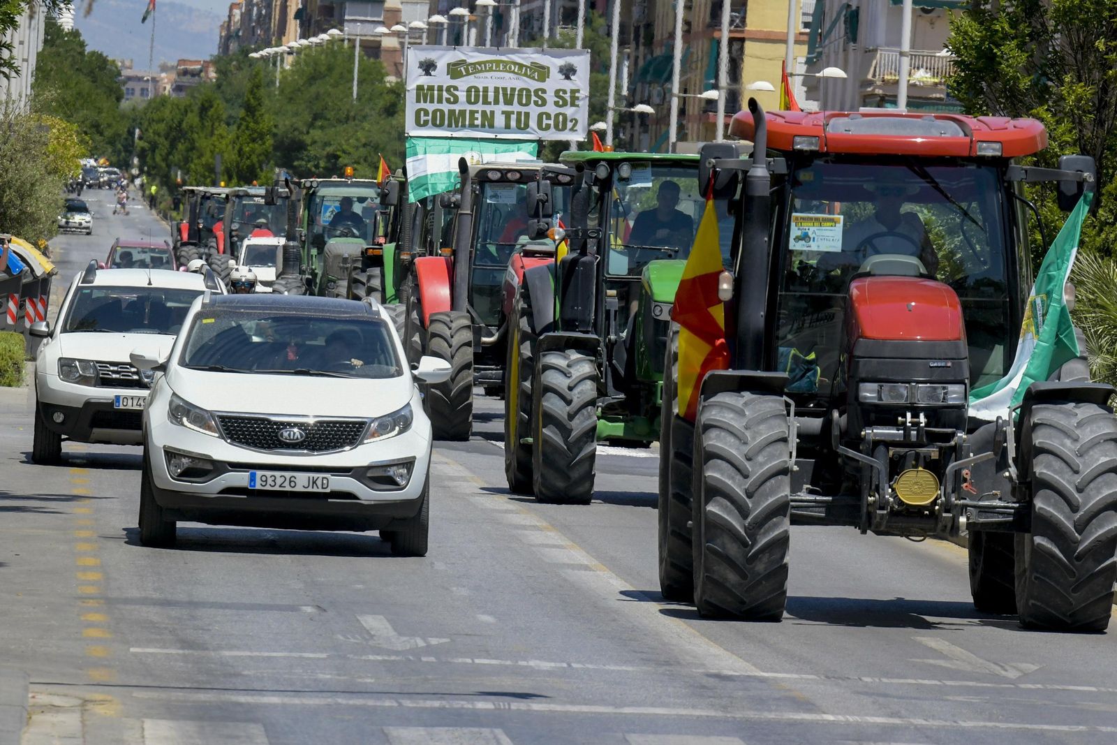 Imagen de archivo de una tractorada celebrada en Granada en 2022