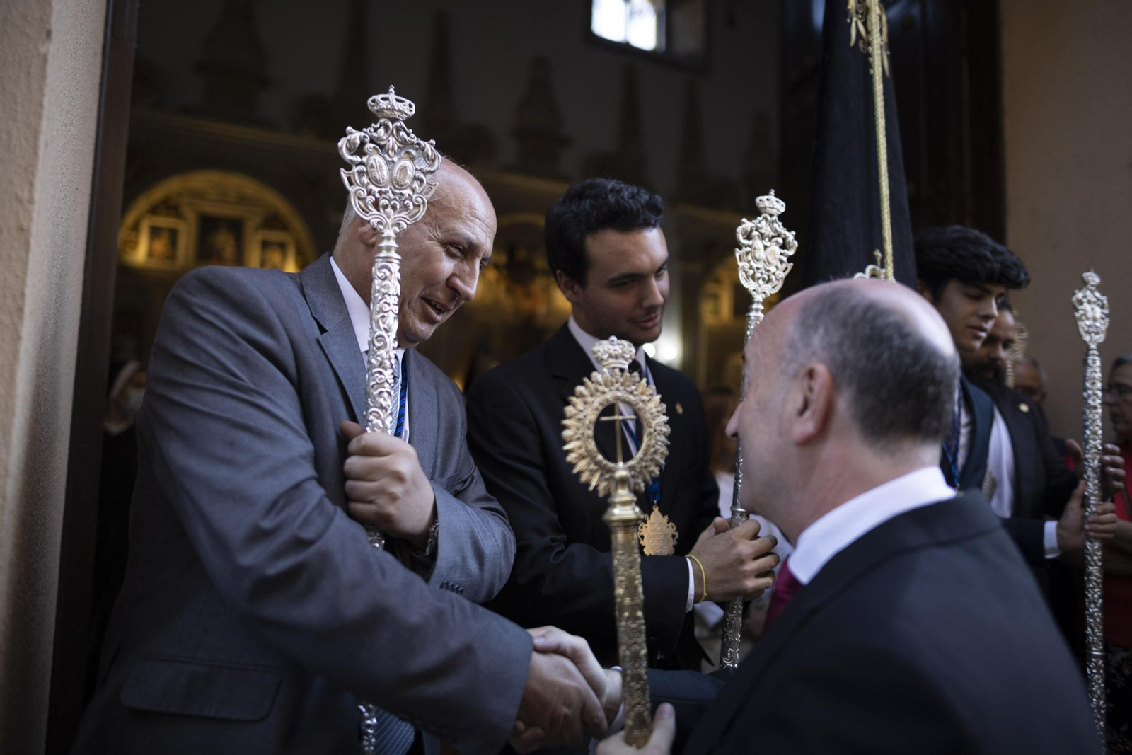 Imágenes de la salida extraordinaria de La Borriquita por las calles de Huelva