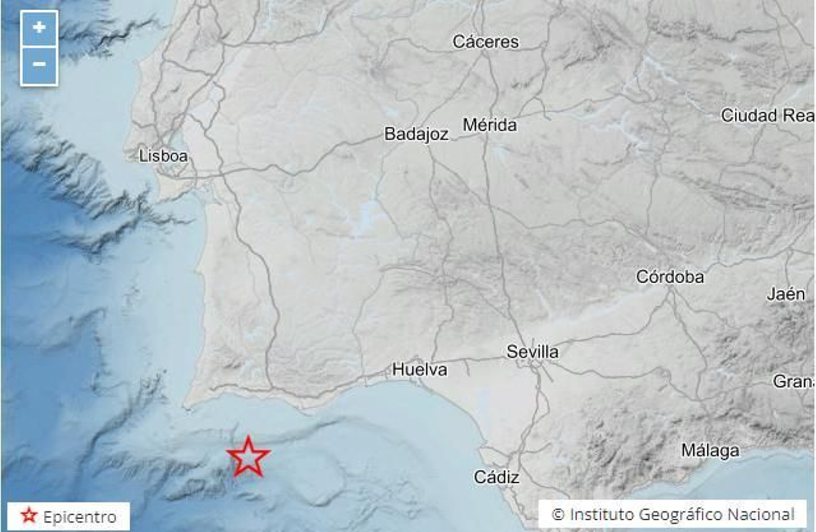 El Golfo de Cádiz registra un terremoto de 3,3 grados de magnitud