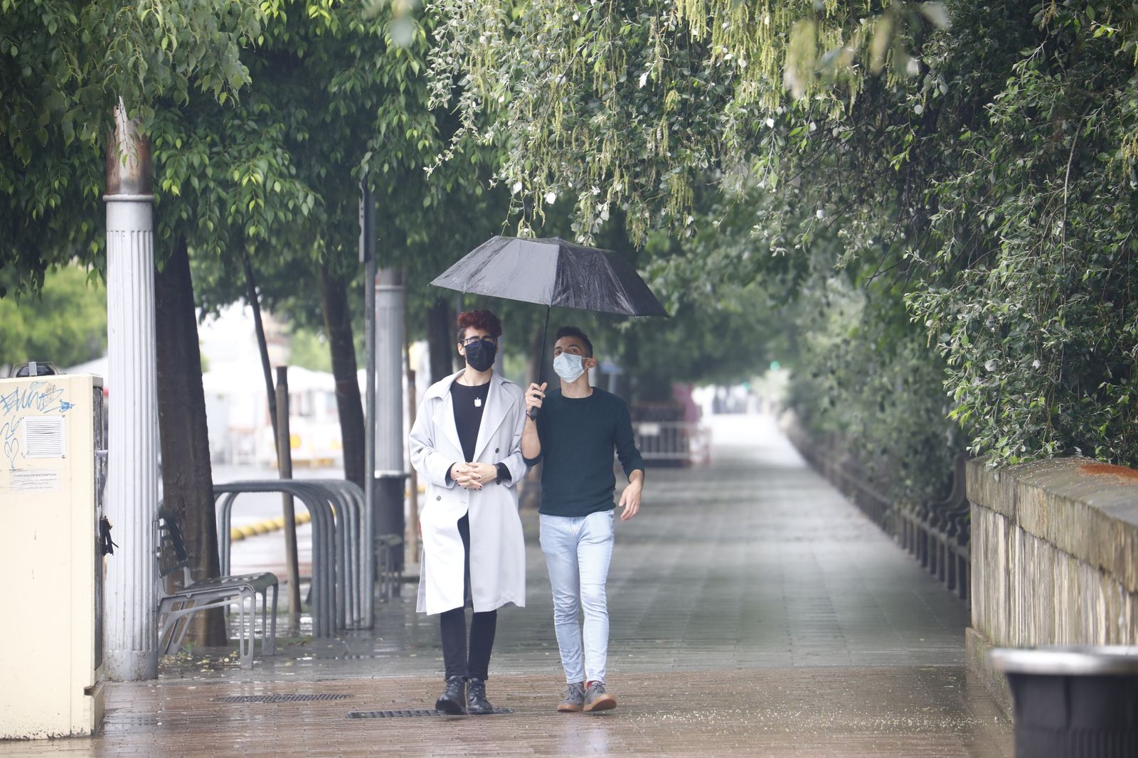 Las fotografías de un domingo lluvioso en Córdoba