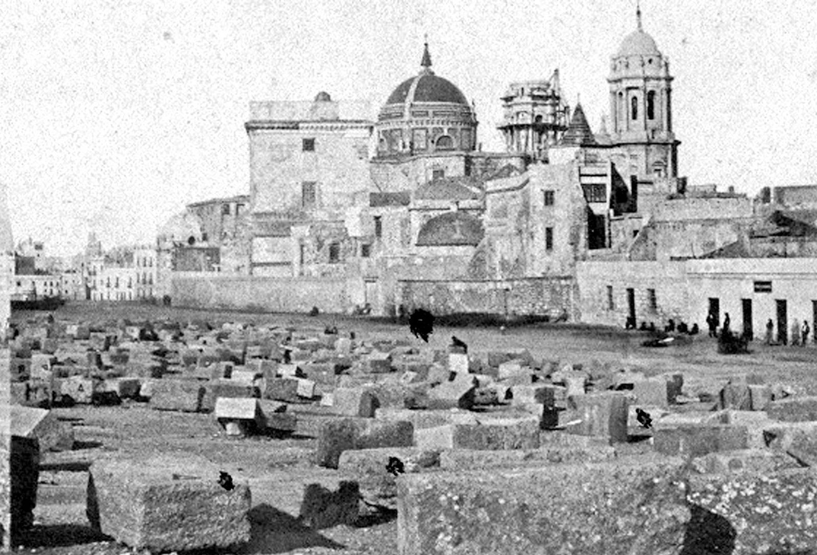 Construcción de la torre de Poniente de la Catedral de Cádiz