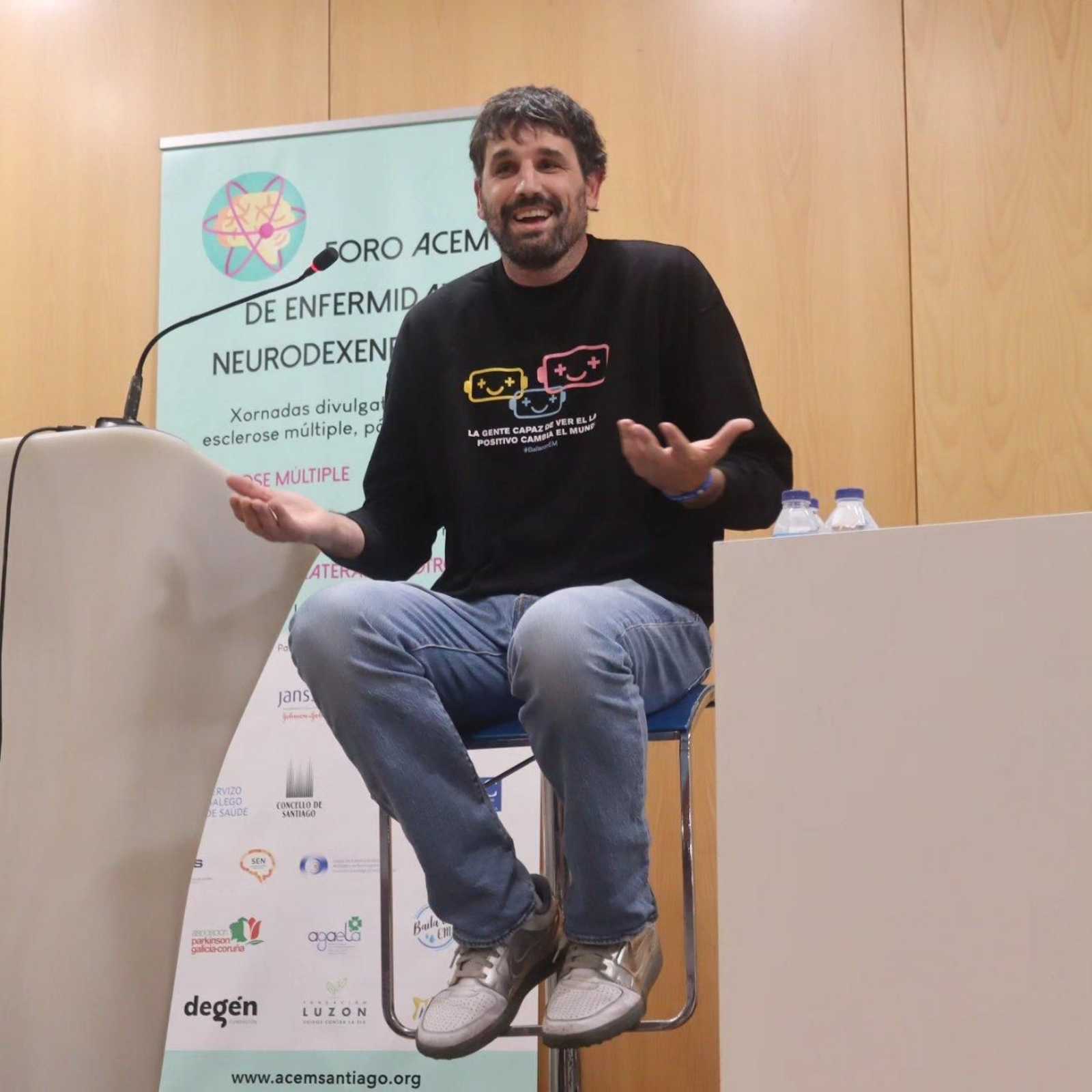 Asier de la Iglesia, durante una charla.
