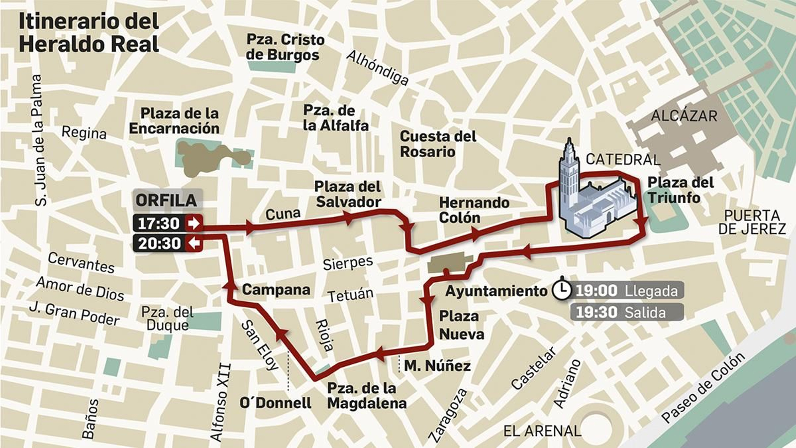 Itinerario del Heraldo Real 2023