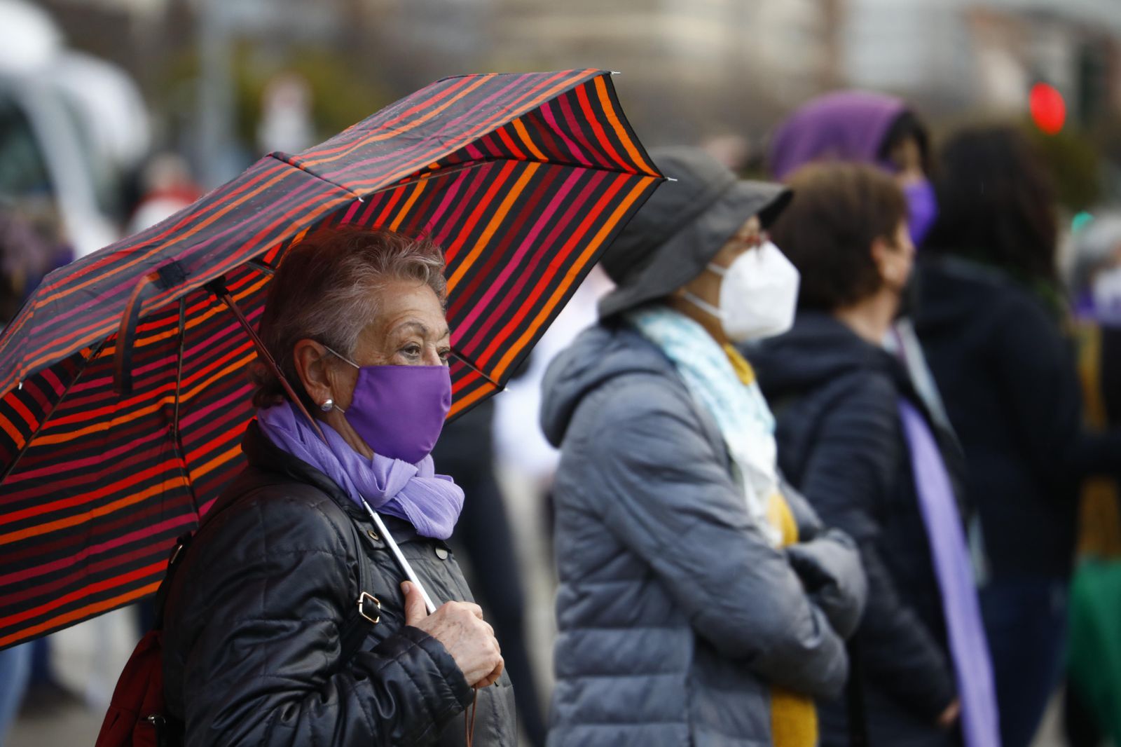 La concentración feminista por el 8-M en fotografías