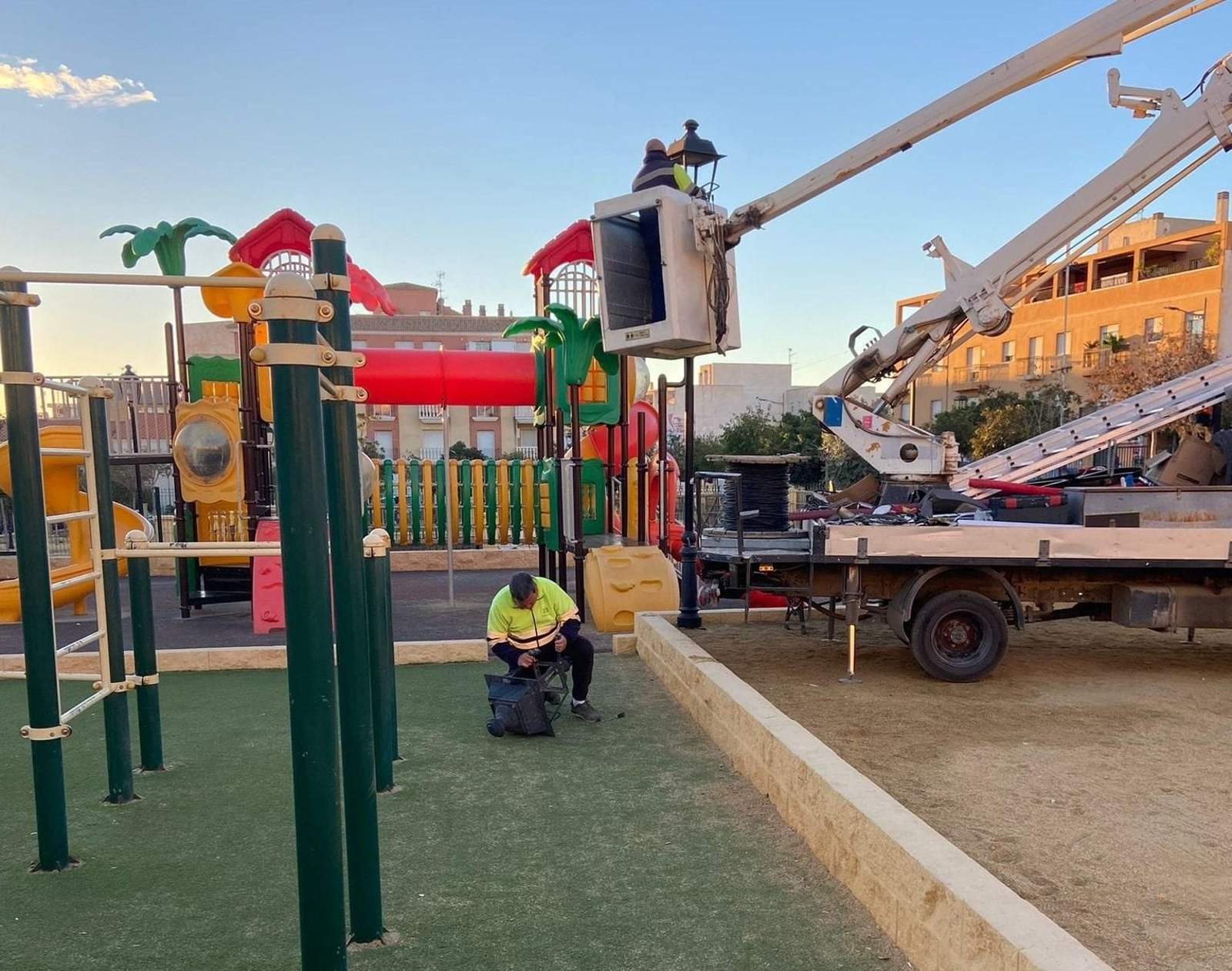 Obras de mejora en el Parque Beato Juan Ibáñez.