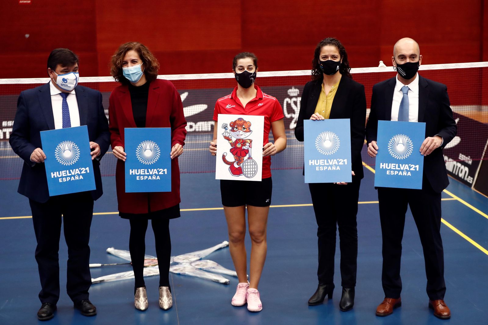 Un momento de la presentación del Mundial de bádminton Huelva 2021 que ha tenido lugar en la mañana de hoy en Madrid.