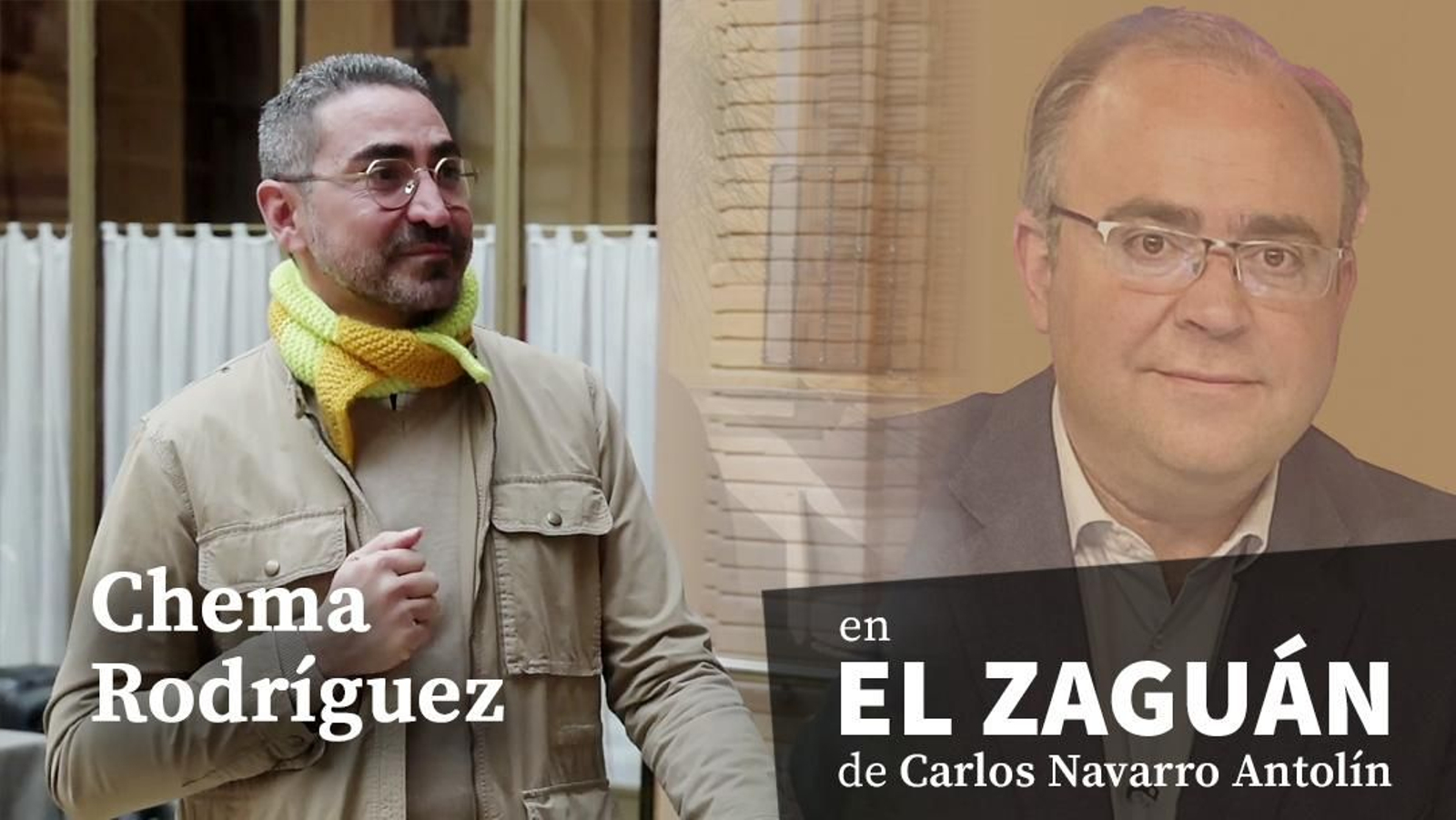 Chema Rodríguez en el zaguán de Carlos Navarro Antolín