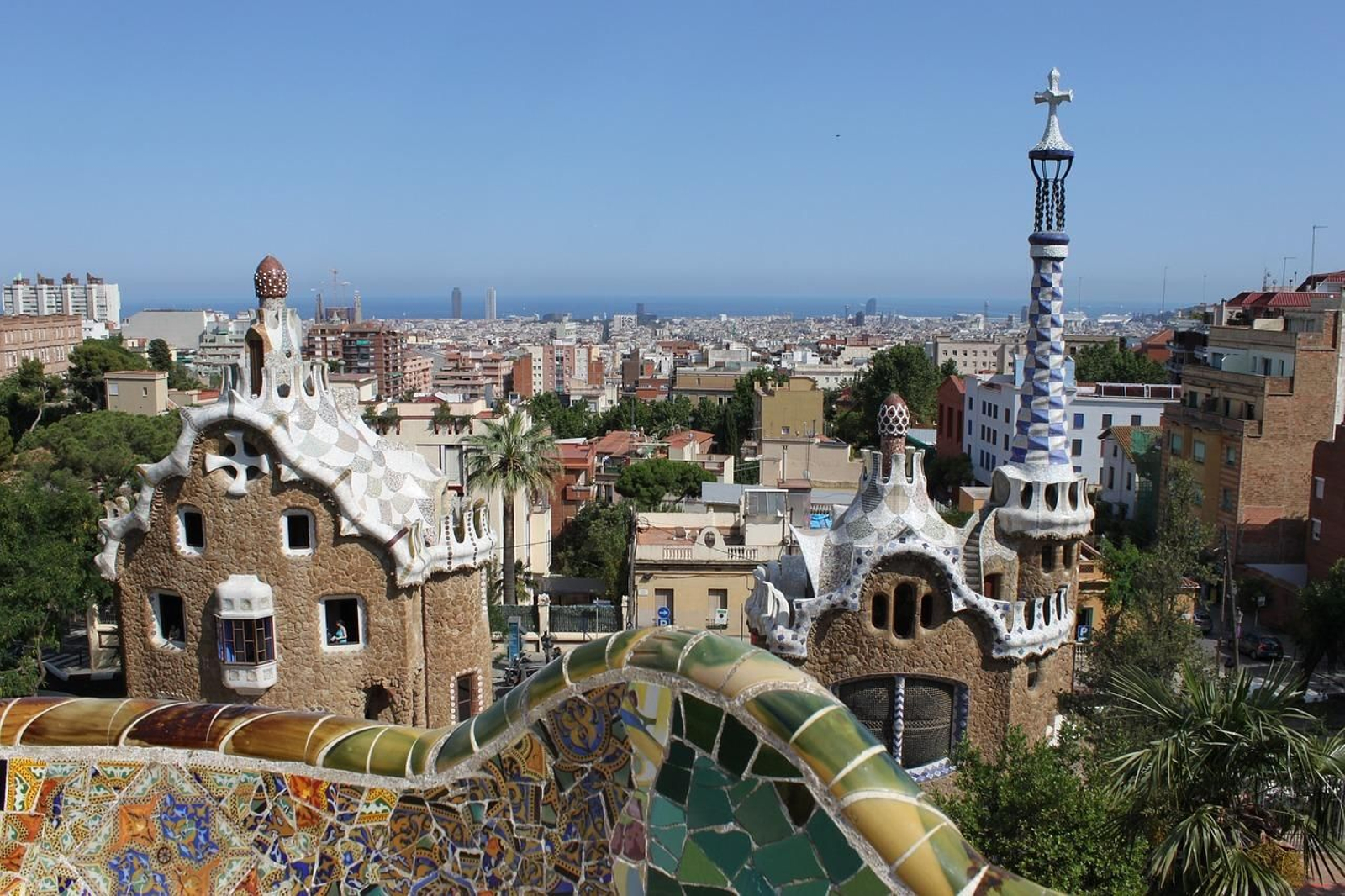 Ciudad de Barcelona desde el Parc Güell