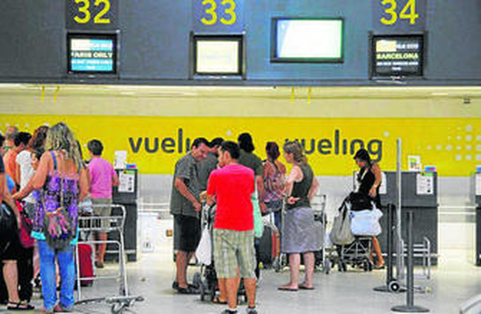 'Stand' de Vueling en el aeropuerto de Sevilla.