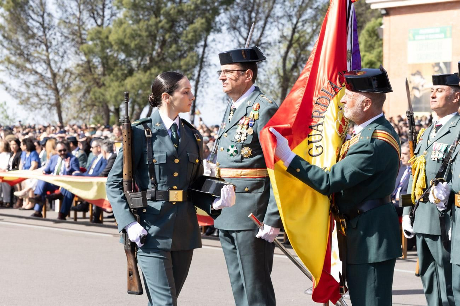 Acto de jura de bandera de la 130ª promoción de guardias civiles de la Academia de Baeza
