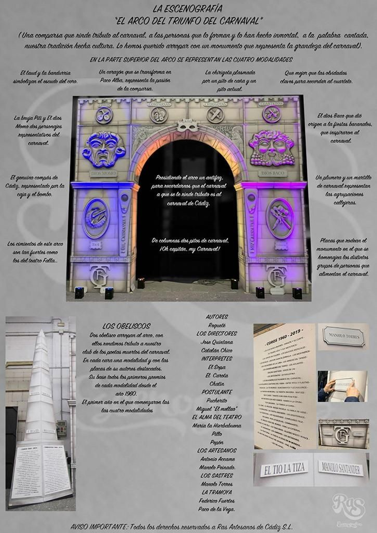 Detalles de la escenografía.