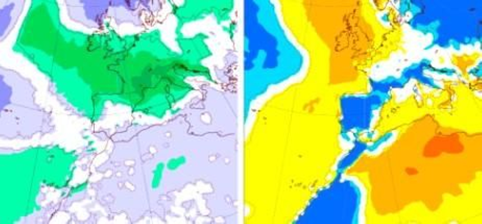 Mapas de predicción de la Aemet.