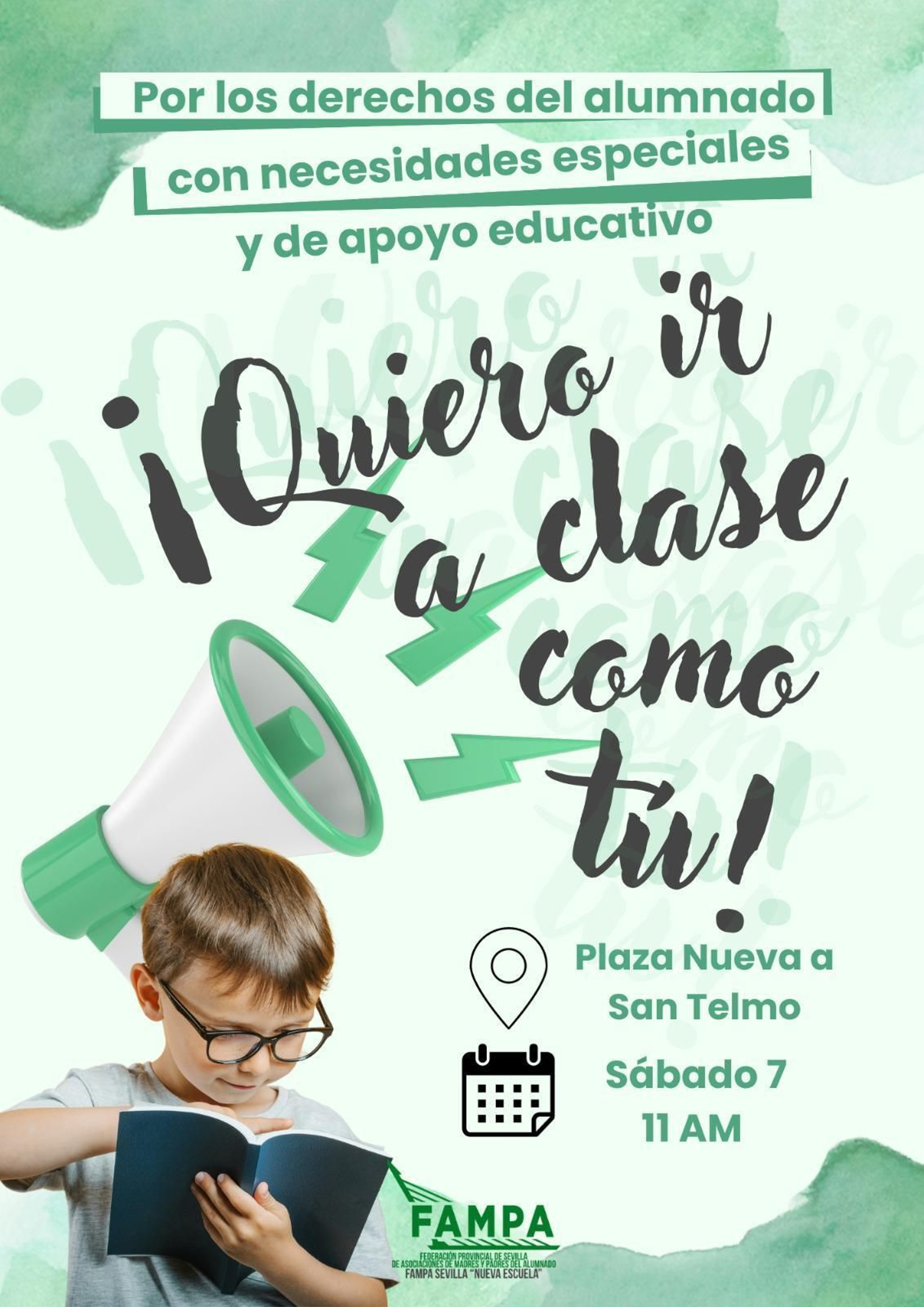 Cartel de la protesta.