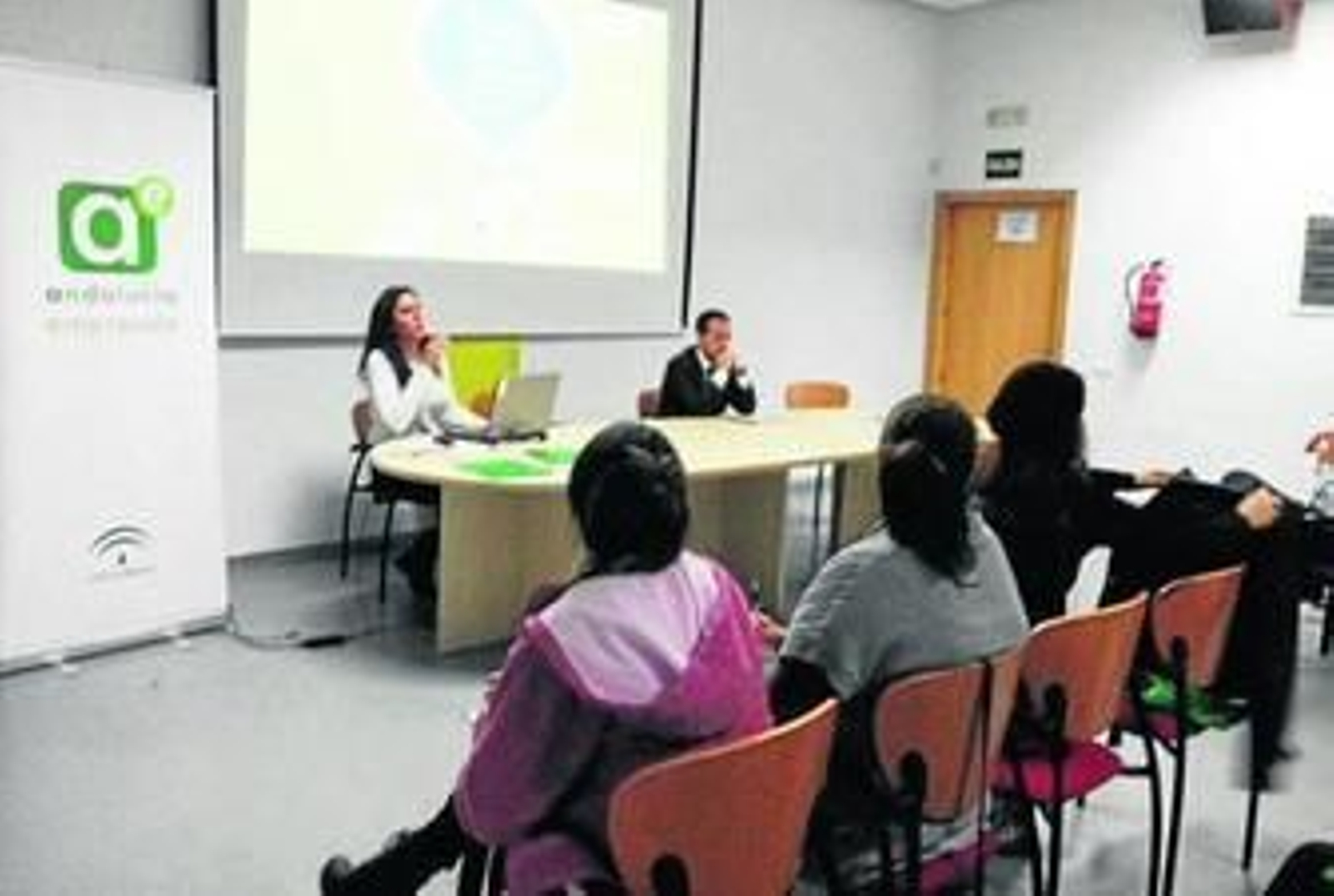 Un instante de la jornada para emprendedores, ayer.