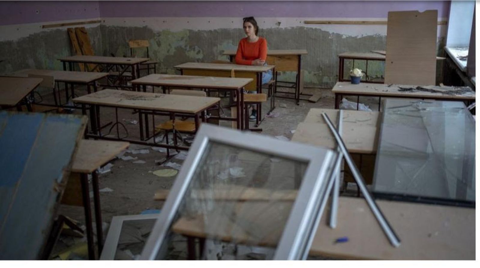 Primer día de clase en Ucrania. Foto Emilio Morenatti