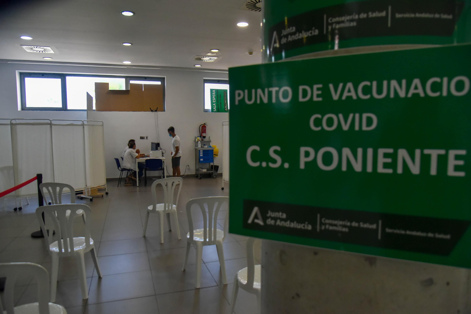 Jornada de vacunación en el Palacio de Congresos de La Línea.