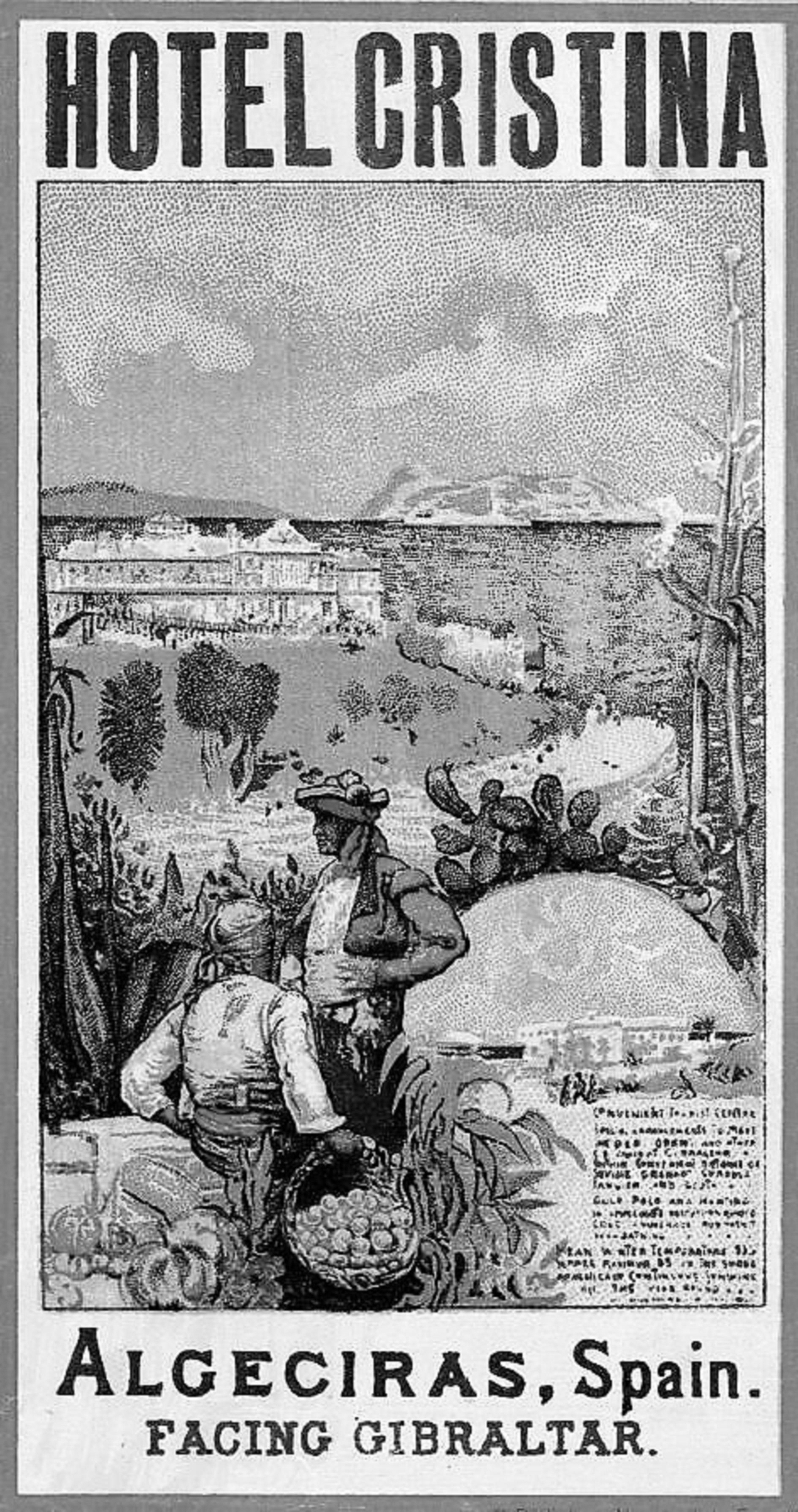 Publicidad internacional del Hotel Reina Cristina.