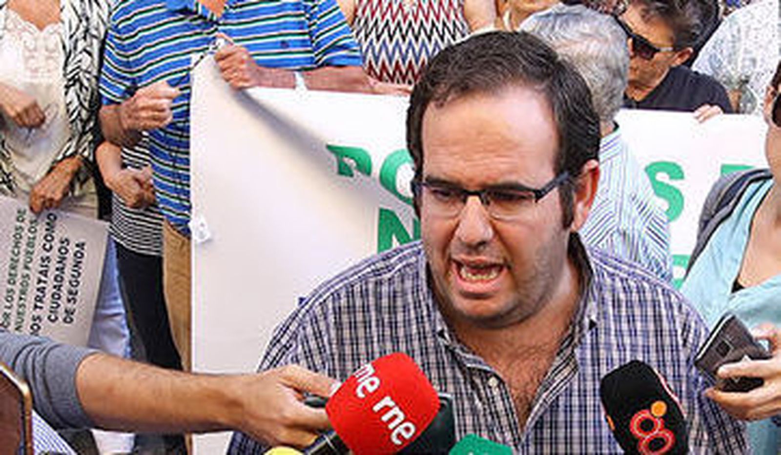 El alcalde de La Barca, durante una protesta en 2019.