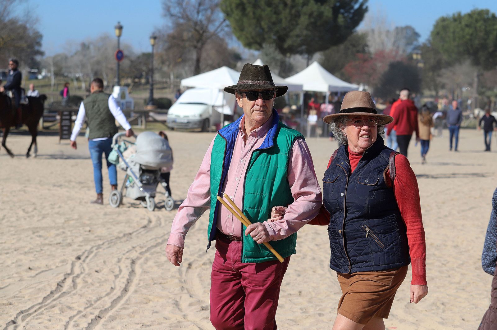 Imágenes del ambiente previo a la celebración de la Candelaria en El Rocío