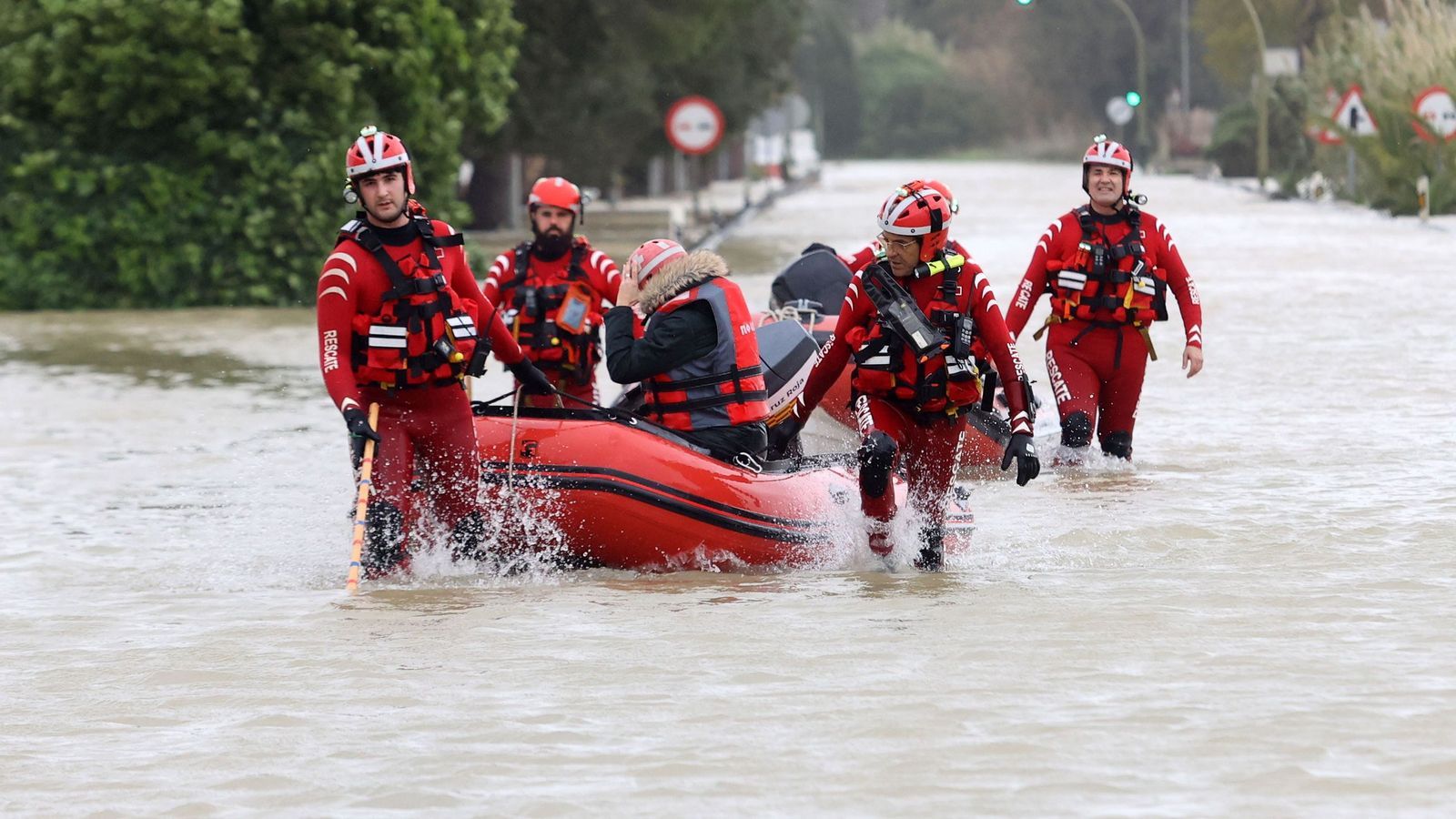 Imágenes del paseo rural por Jerez en el estreno de la borrasca Marta
