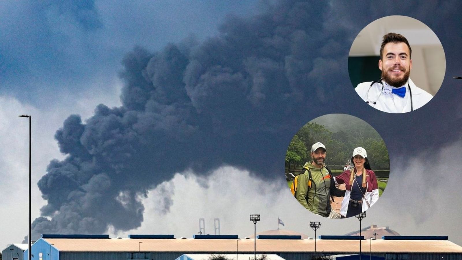 Imágenes de los bombardeos de Dubái junto a Juan Toral y Mercedes Fernández.