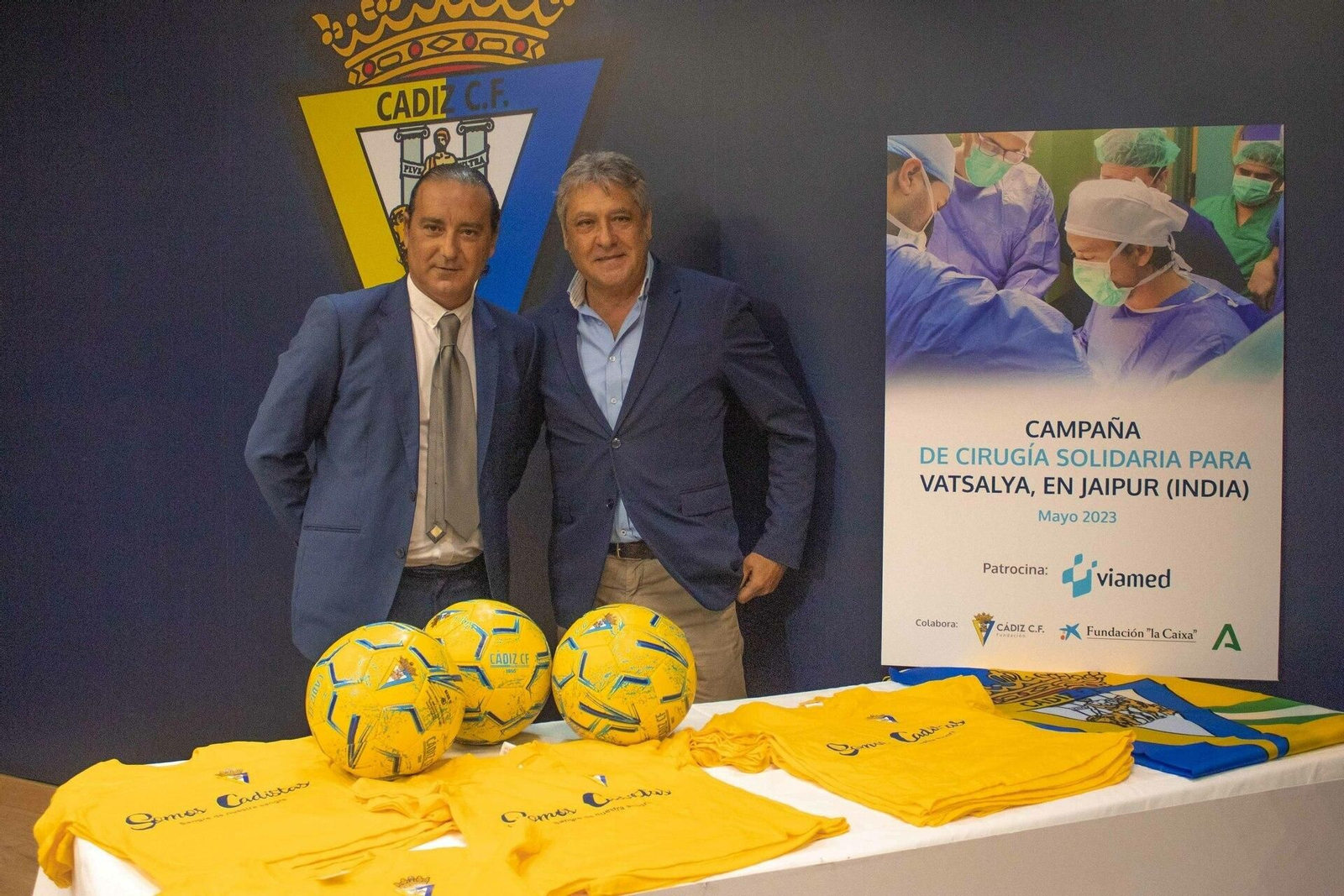 Ángel Vidal y Pepe Mata, en la puesta de largo de la campaña.