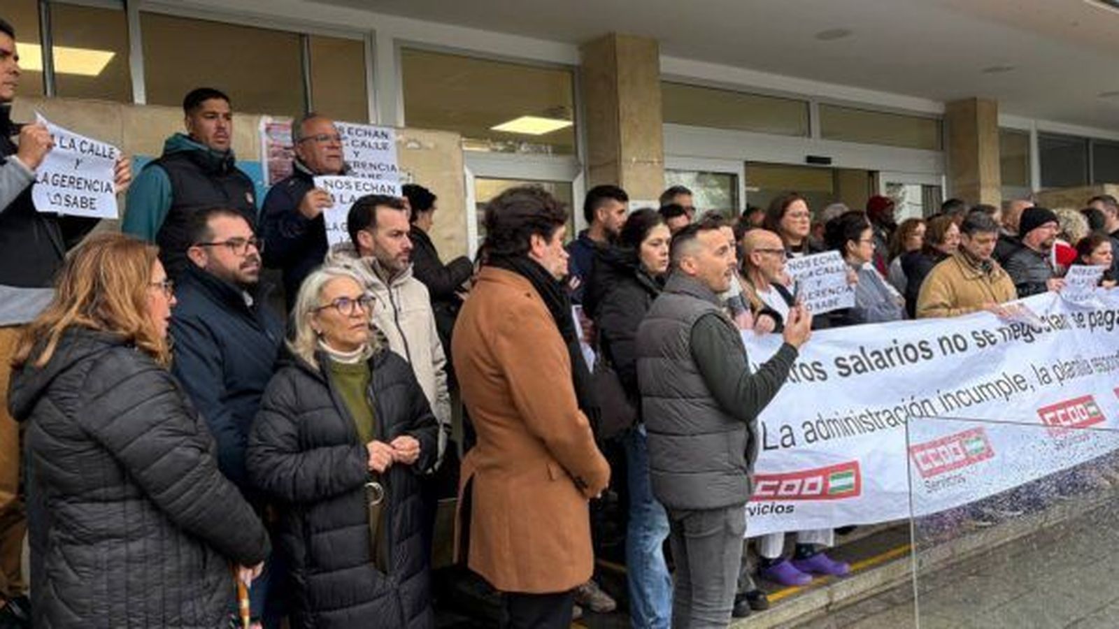 Enrique Gaviño, en la concentración.