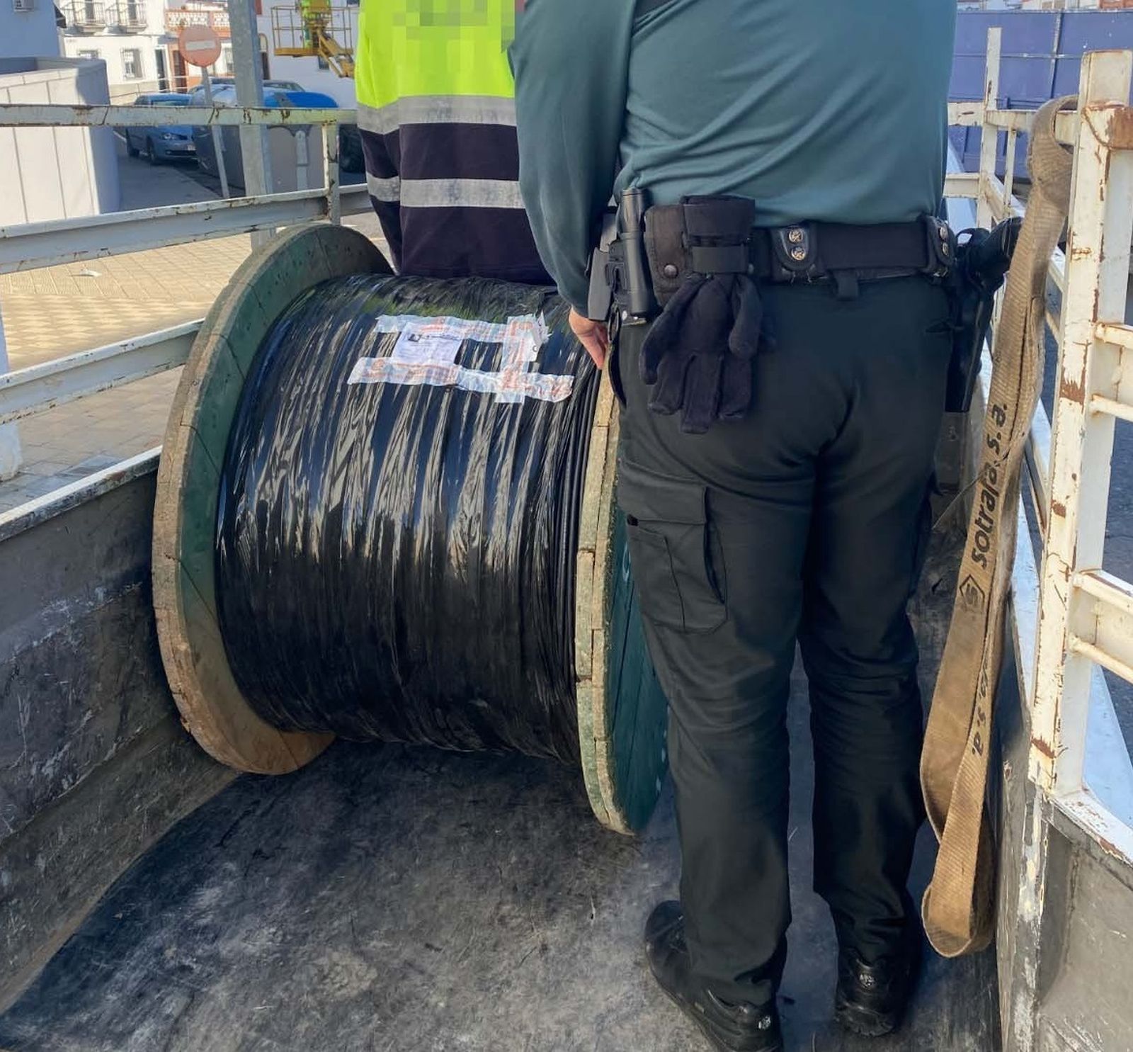 Bobina robada en la localidad de San Bartolomé.