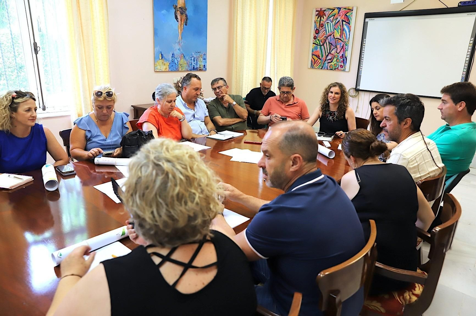 La teniente de alcaldesa Susana Sánchez, durante la reunión con los delegados y delegadas de alcaldía de las barriadas rurales de Jerez